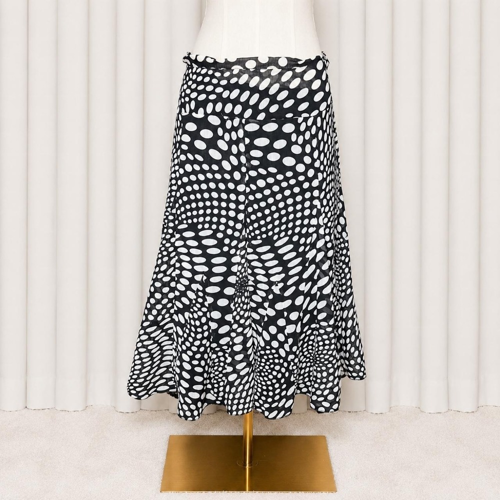Y2K aba polka dot handkerchief midi skirt
